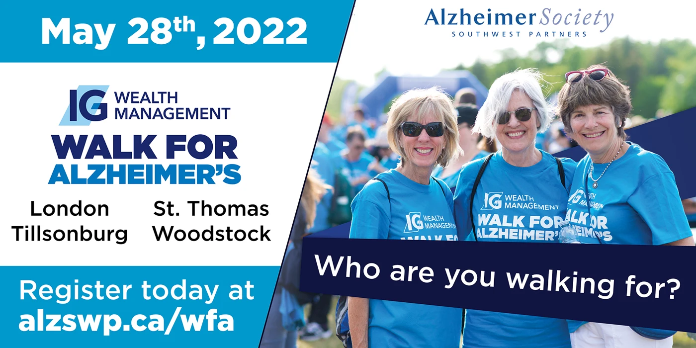 Walk for Alzheimer’s fundraising campaign artwork.