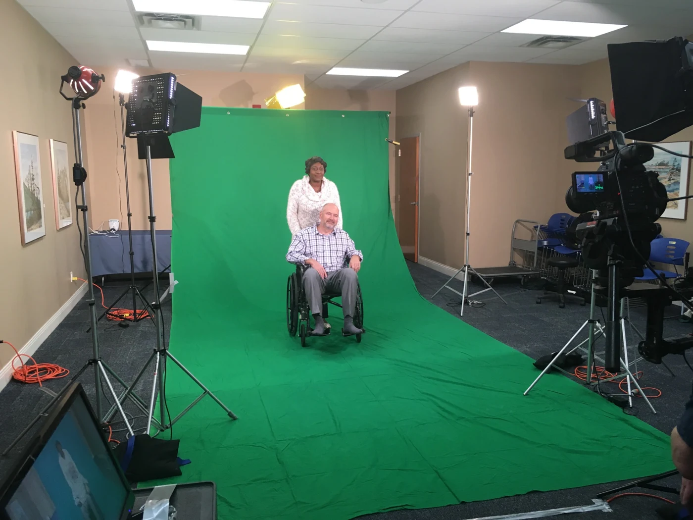 Behind the scenes of a community support interview.